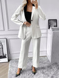  | SHEIN Priv̩ Contrast Collar Flap Detail Blazer & Suit Pants | Blazer | Shein | OneHub
