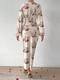  | SHEIN Privé Elegant Women Party V-Neck Floral Print Ruched Puff Sleeve Dress | Dress | Shein | OneHub