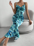  | SHEIN Priv̩ Floral Print Draped Collar Cami Dress | Dress | Shein | OneHub