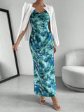  | SHEIN Priv̩ Floral Print Draped Collar Cami Dress | Dress | Shein | OneHub