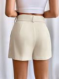  | SHEIN Privé High-Waisted Shorts With Diagonal Pockets | Pants | Shein | OneHub