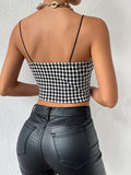  | SHEIN Priv̩ Houndstooth Bustier Crop Cami Top | Top | Shein | OneHub
