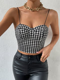  | SHEIN Priv̩ Houndstooth Bustier Crop Cami Top | Top | Shein | OneHub