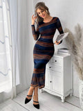  | SHEIN Priv̩ Mesh Gradient Print Pleated Bodycon Dress | Dress | Shein | OneHub