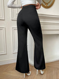  | SHEIN Priv̩ Pearls Beaded Split Hem Flare Leg Pants | Pants | Shein | OneHub