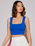  | SHEIN Priv̩ Ribbed Form-Fitting Cropped Tank Top | Blouse | Shein | OneHub