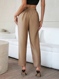  | SHEIN Privé Solid Color Pleated Trousers For Women | Pants | Shein | OneHub