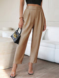  | SHEIN Privé Solid Color Pleated Trousers For Women | Pants | Shein | OneHub
