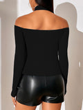  | SHEIN Privé Solid Criss Cross Halter Neck Tee | Blouse | Shein | OneHub