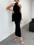  | SHEIN Priv̩ Solid Halter Neck Backless Bodycon Dress | Dress | Shein | OneHub