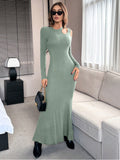  | SHEIN Priv̩ Solid Irregular Collar Long Sleeve Bodycon Dress | Dress | Shein | OneHub