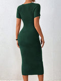  | SHEIN Priv̩ Sweetheart Neck Ribbed Knit Bodycon Sweater Dress | Dress | Shein | OneHub