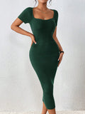  | SHEIN Priv̩ Sweetheart Neck Ribbed Knit Bodycon Sweater Dress | Dress | Shein | OneHub
