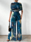 | SHEIN Prive Tie-dye One Shoulder Wide Leg Jumpsuit With Top | Jumpsuit | Shein | OneHub