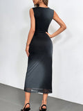  | SHEIN Privé Women Summer Gradient Pleated Slim Fit Sleeveless Dress | Dress | Shein | OneHub