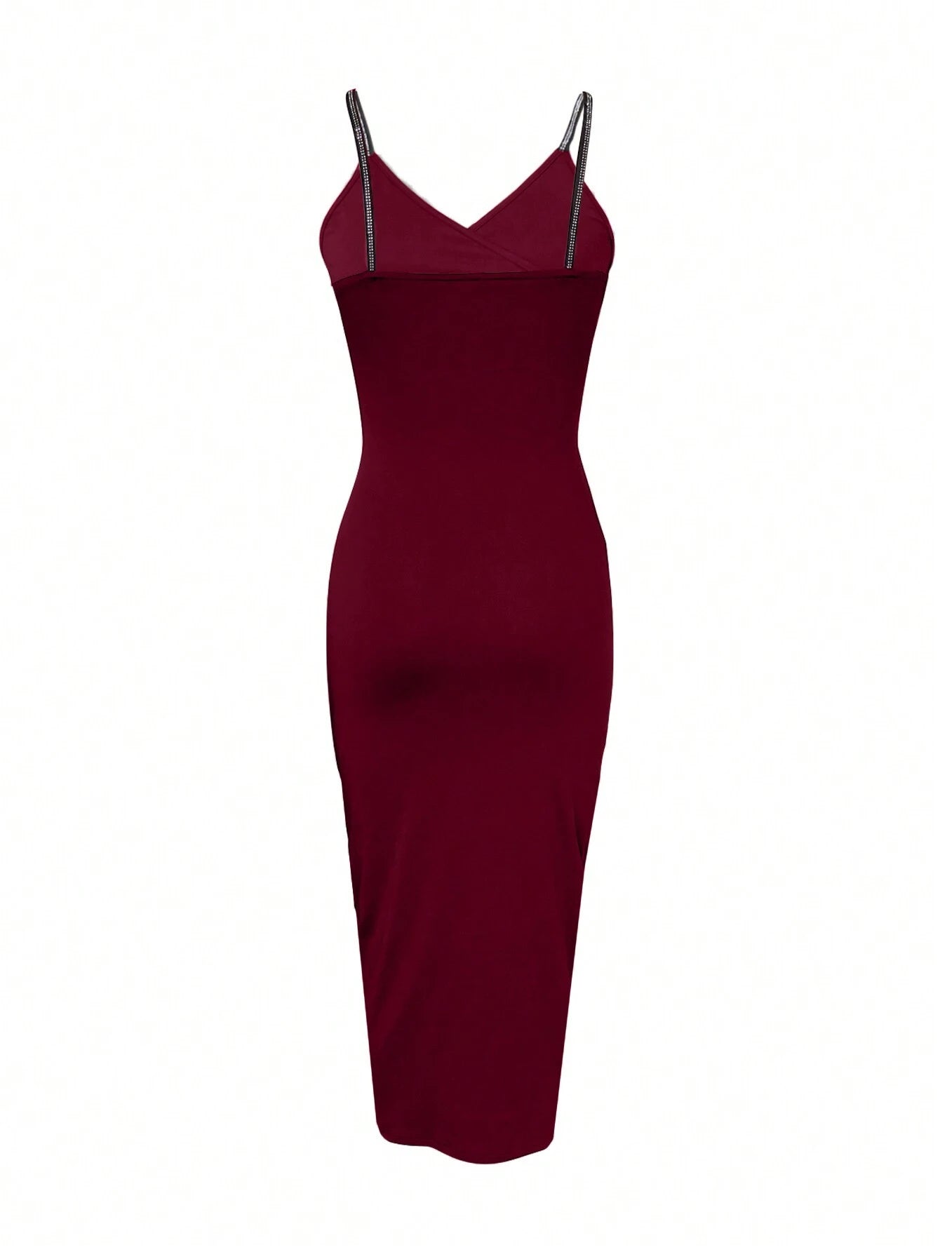  | SHEIN Privé Women's Spaghetti Strap Cross Back Cutout Waist High Slit Bodycon Dress | Dress | Shein | OneHub