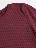  | SHEIN Qutie Solid Lettuce Trim Rib-knit Tee | Top | Shein | OneHub