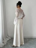  | SHEIN Raffinéa 2pcs Set: Lace Embroidered Dress With Corset Waist & Long Sleeve Dress | Dress | Shein | OneHub