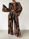  | SHEIN Raffinéa Bell Sleeve Cropped Top And Wide Leg Pants Set | Top and Pant Set | Shein | OneHub