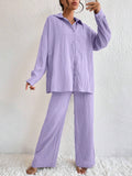  | SHEIN Relaxiva Drop Shoulder Shirt & Wide Leg Pants | Top and Pant Set | Shein | OneHub