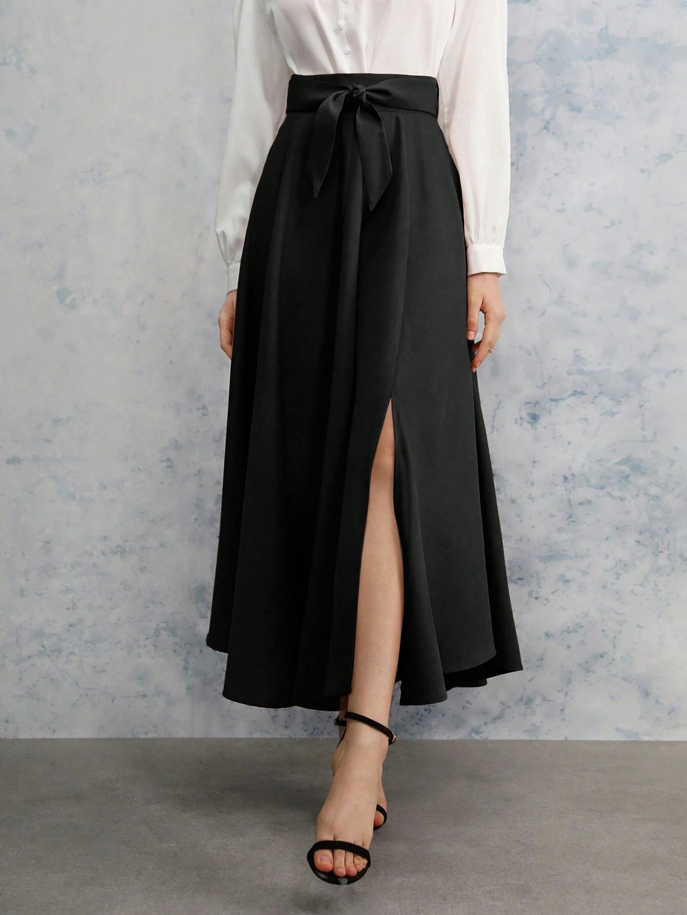  | SHEIN Relaxiva Women's Tie-Front High Slit Skirt | Skirt | Shein | OneHub