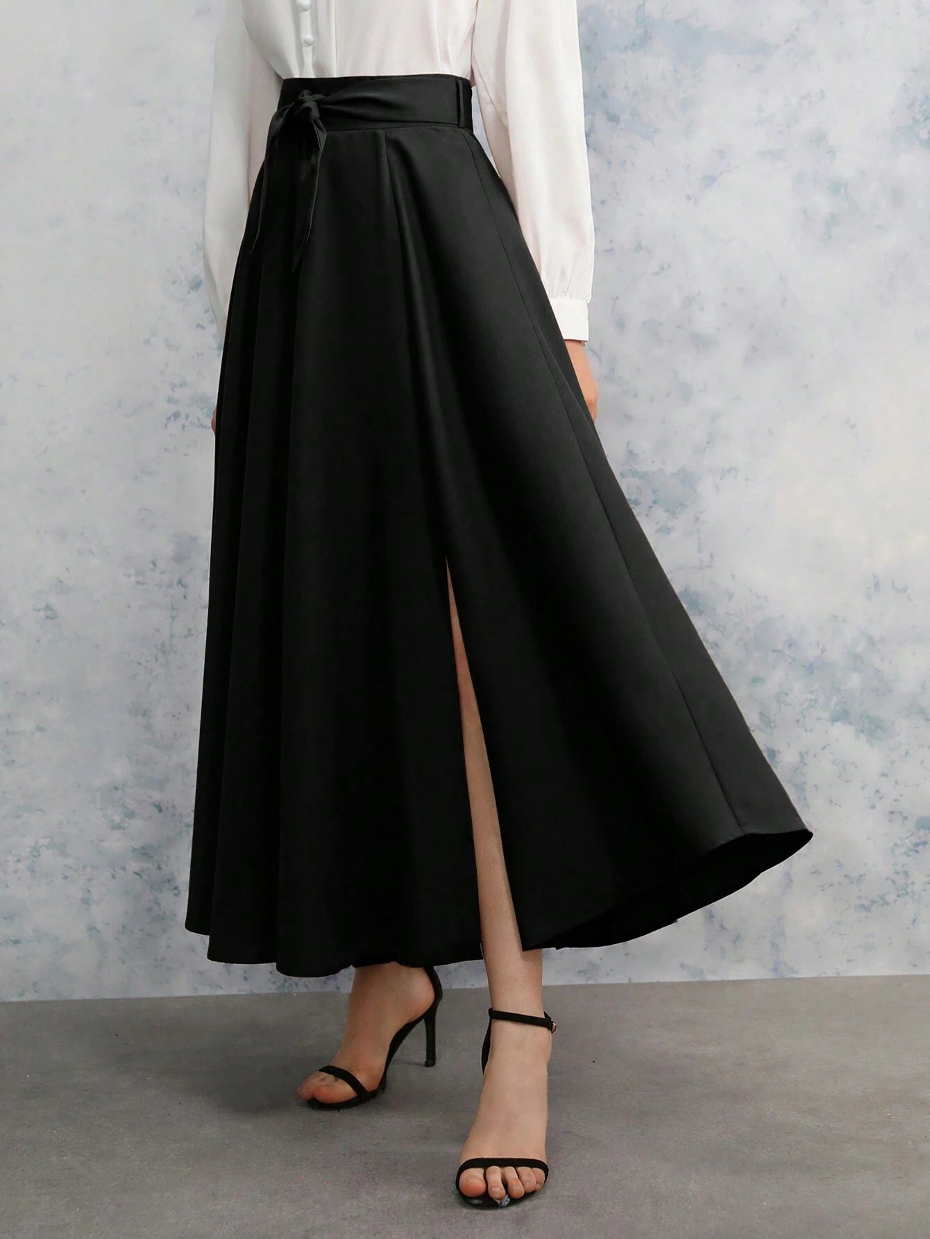  | SHEIN Relaxiva Women's Tie-Front High Slit Skirt | Skirt | Shein | OneHub