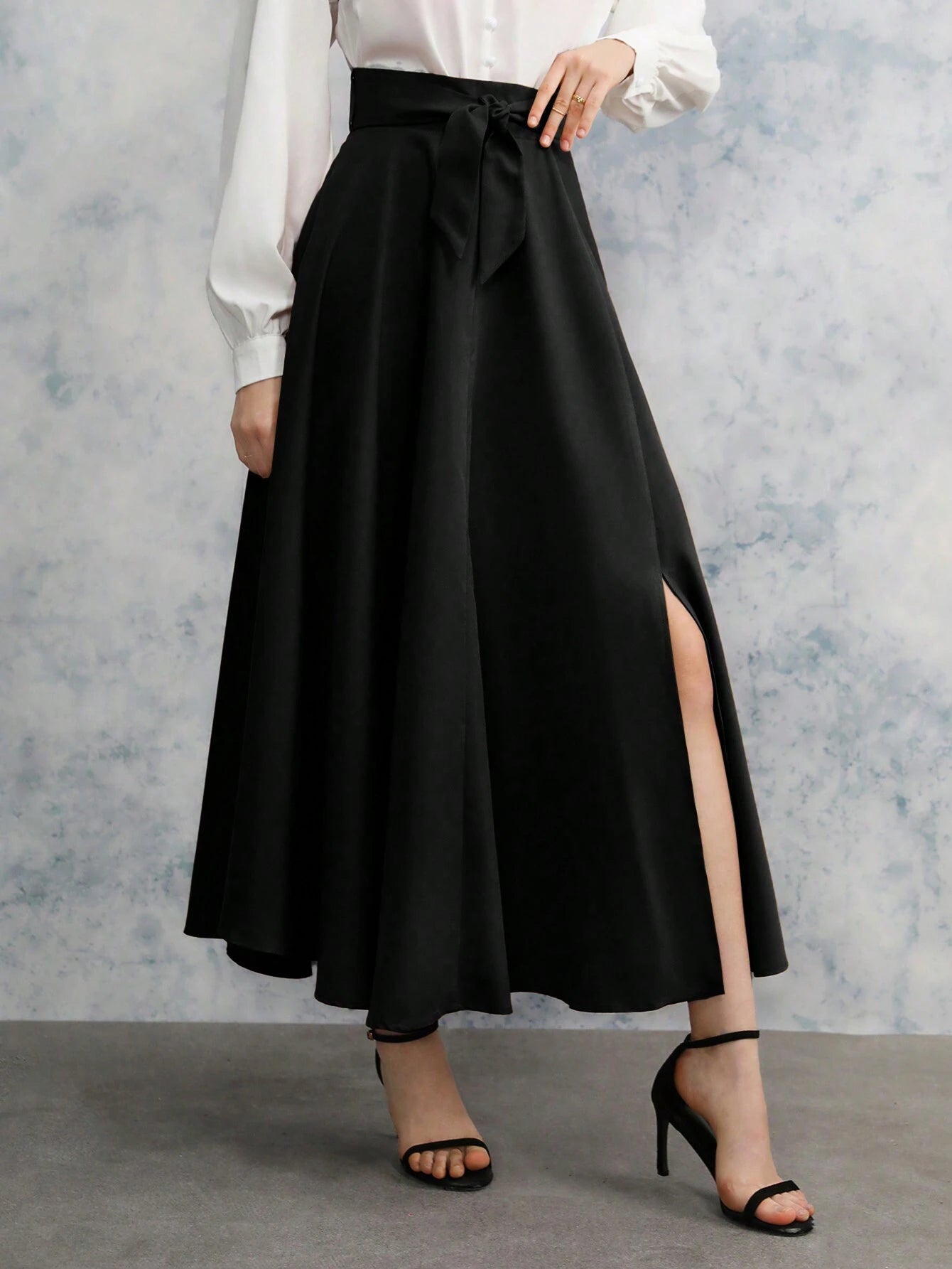  | SHEIN Relaxiva Women's Tie-Front High Slit Skirt | Skirt | Shein | OneHub