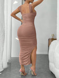  | SHEIN SXY Ruched Split Thigh Cami Dress | Dress | Shein | OneHub