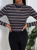  | SHEIN Slayr Colourful Striped Mock Neck Tee | Top | Shein | OneHub