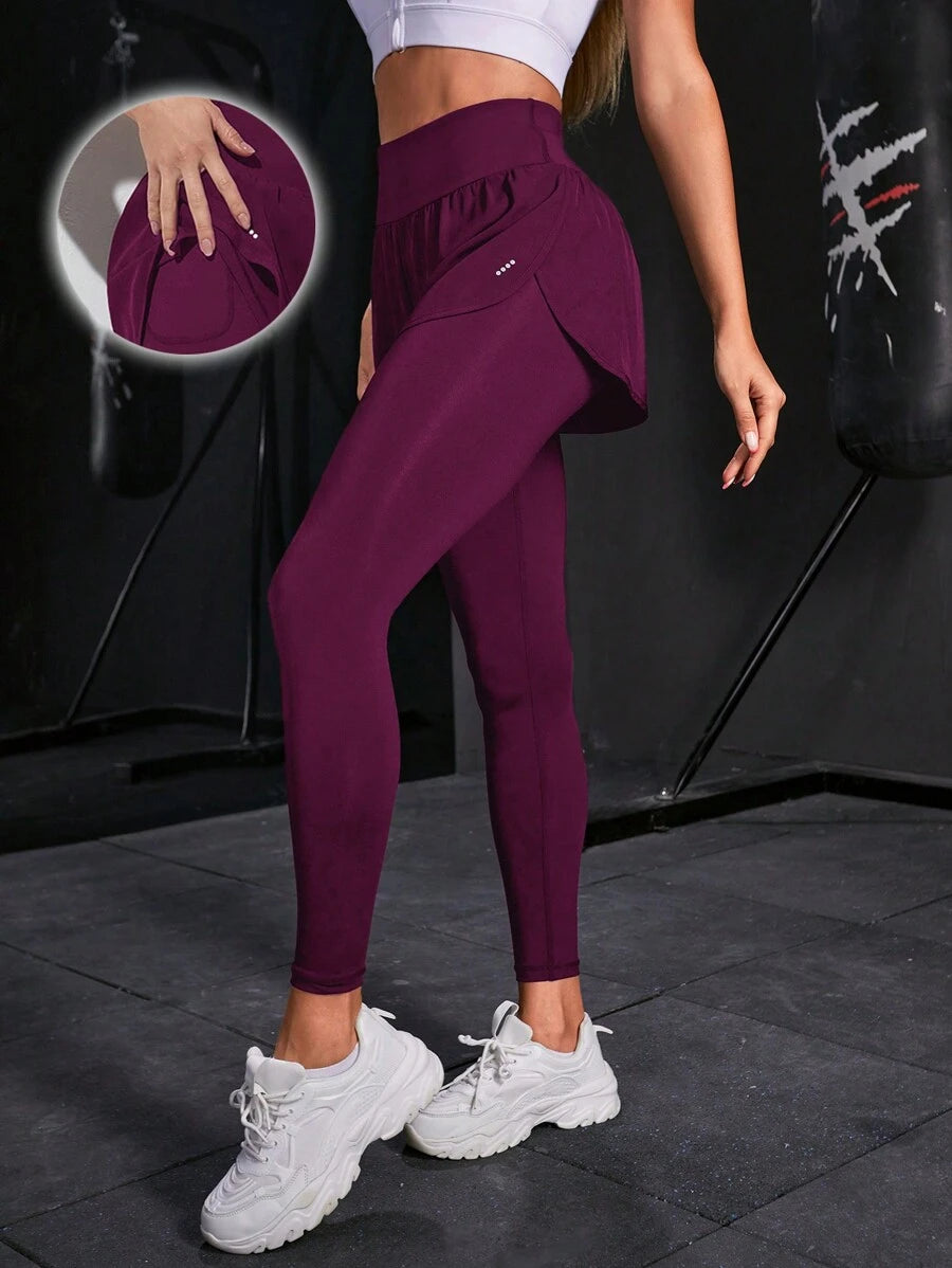  | SHEIN Sport Studio 2 in 1 Sports Leggings With Cellphone Pocket | Sports Leggings | Shein | OneHub