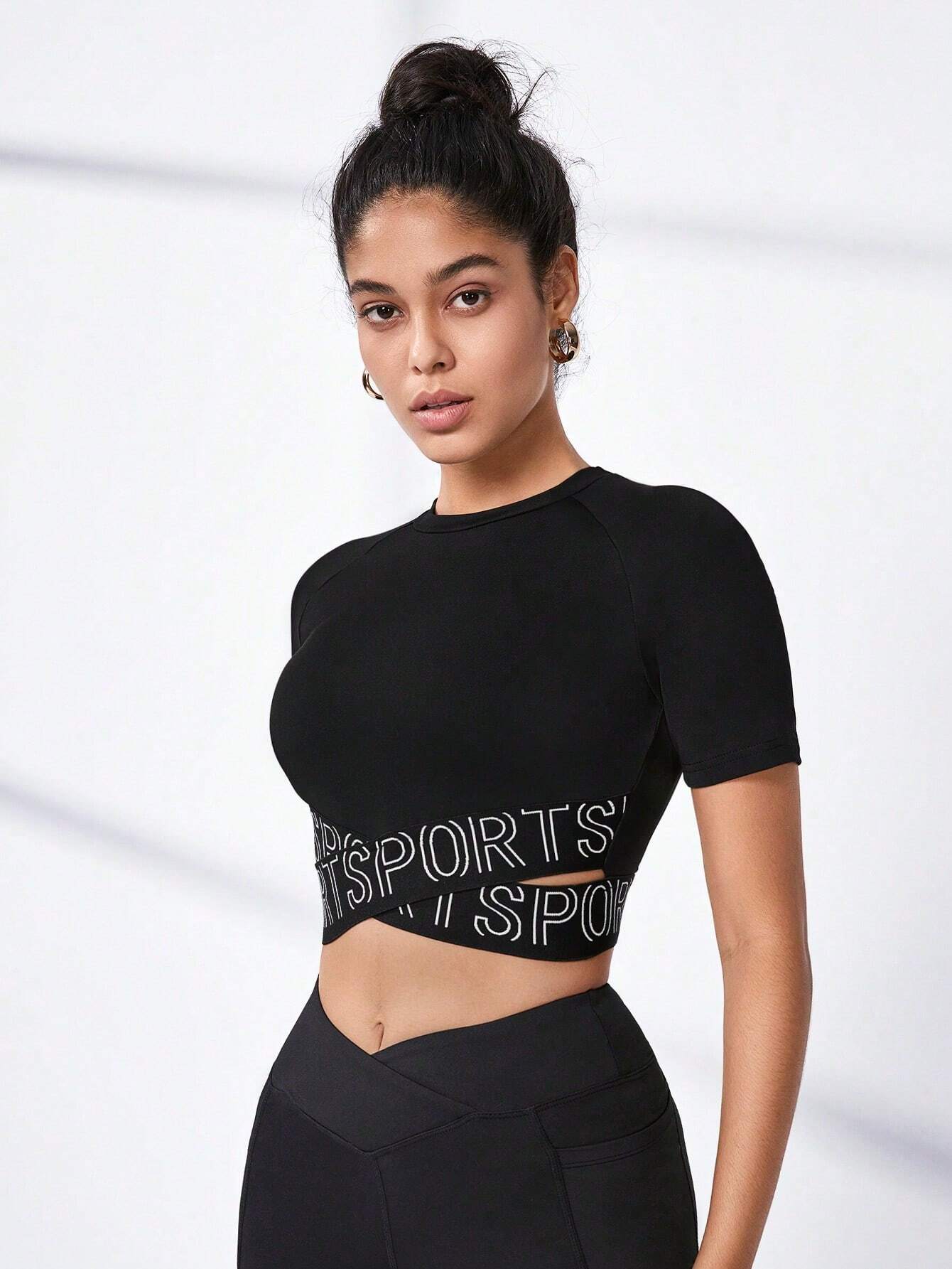  | SHEIN Sport Studio Contrast Mesh Raglan Sleeve Sports Teeworkout Tank Top | Sports Tee | Shein | OneHub