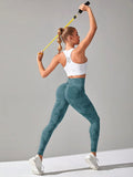  | SHEIN Sport Studio High Stretch Seamless Absorbs Sweat Quick-Drying Graphic Print Sports Leggings | Sports Leggings | Shein | OneHub