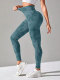  | SHEIN Sport Studio High Stretch Seamless Absorbs Sweat Quick-Drying Graphic Print Sports Leggings | Sports Leggings | Shein | OneHub
