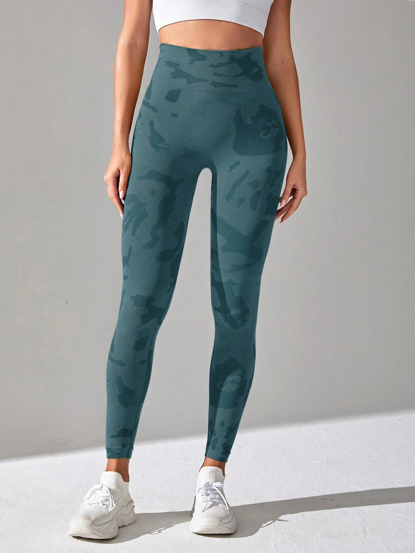  | SHEIN Sport Studio High Stretch Seamless Absorbs Sweat Quick-Drying Graphic Print Sports Leggings | Sports Leggings | Shein | OneHub