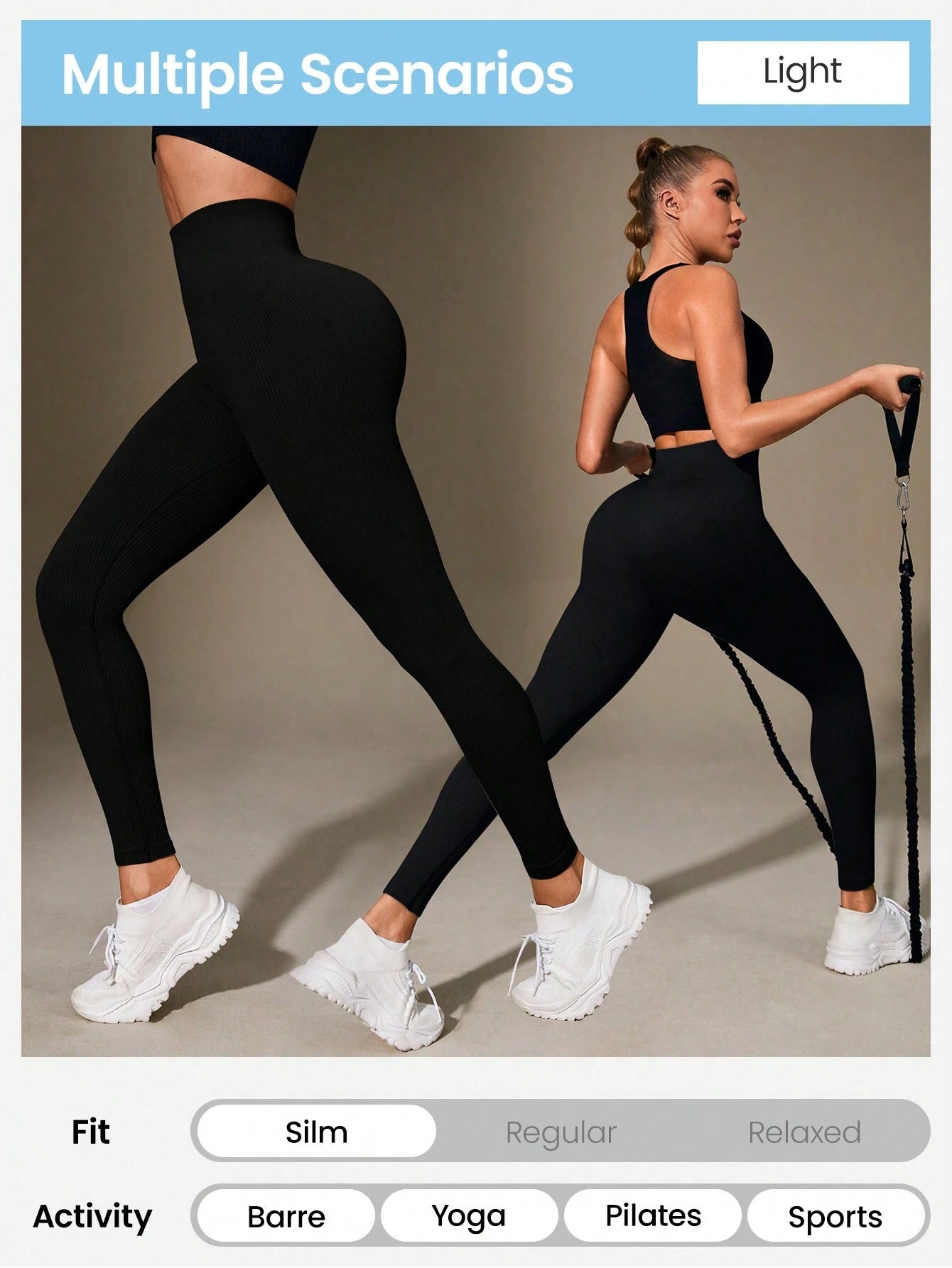  | SHEIN Sport Studio High Waisted Ribbed Seamless Slim Leggings For Women | Sports Bra | Shein | OneHub