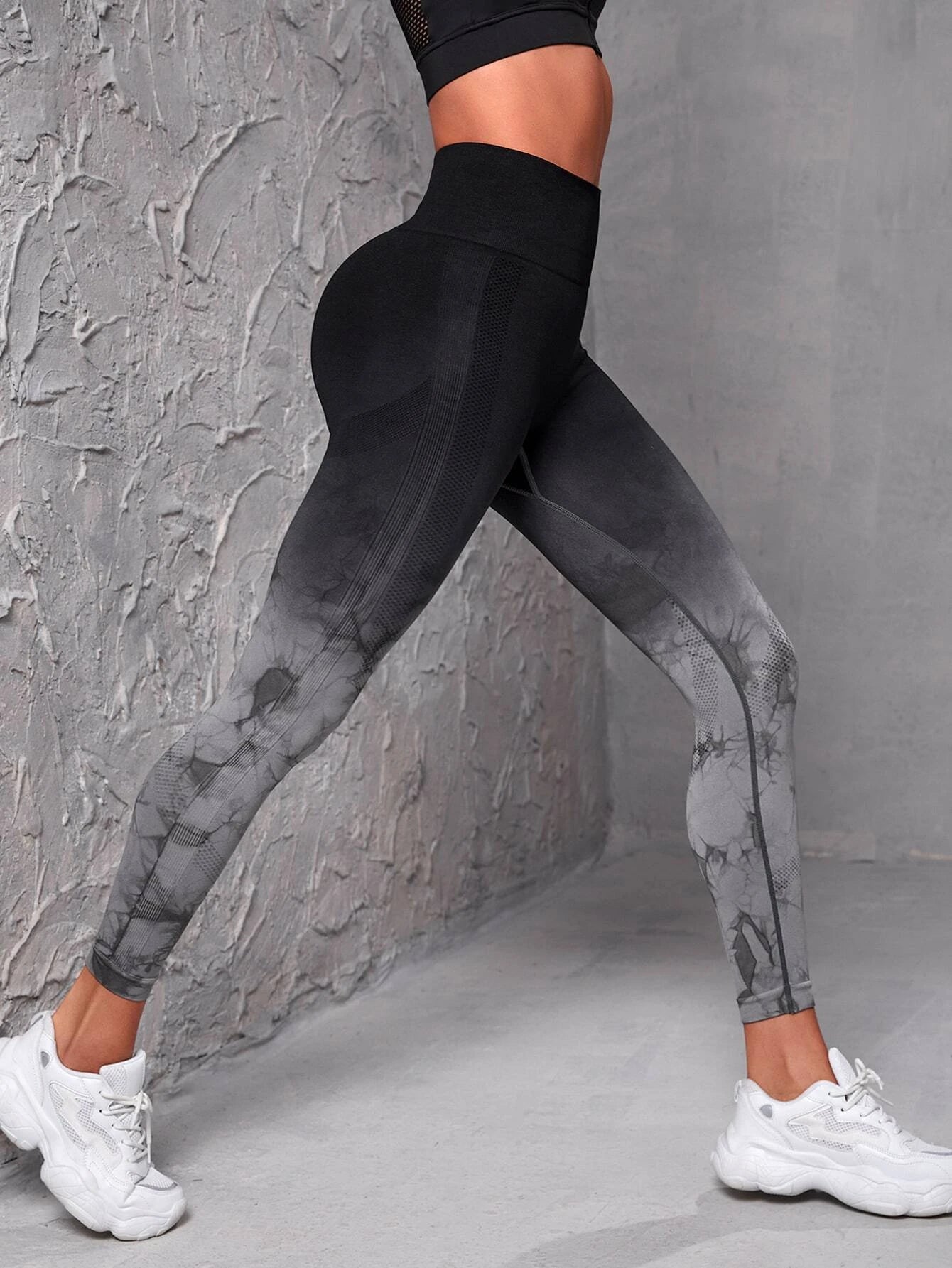  | SHEIN Sport Studio SHEIN Ombre & Random Print Yoga Leggings Seamless High Stretch Tummy Control Sports Tights | Sports Leggings | Shein | OneHub