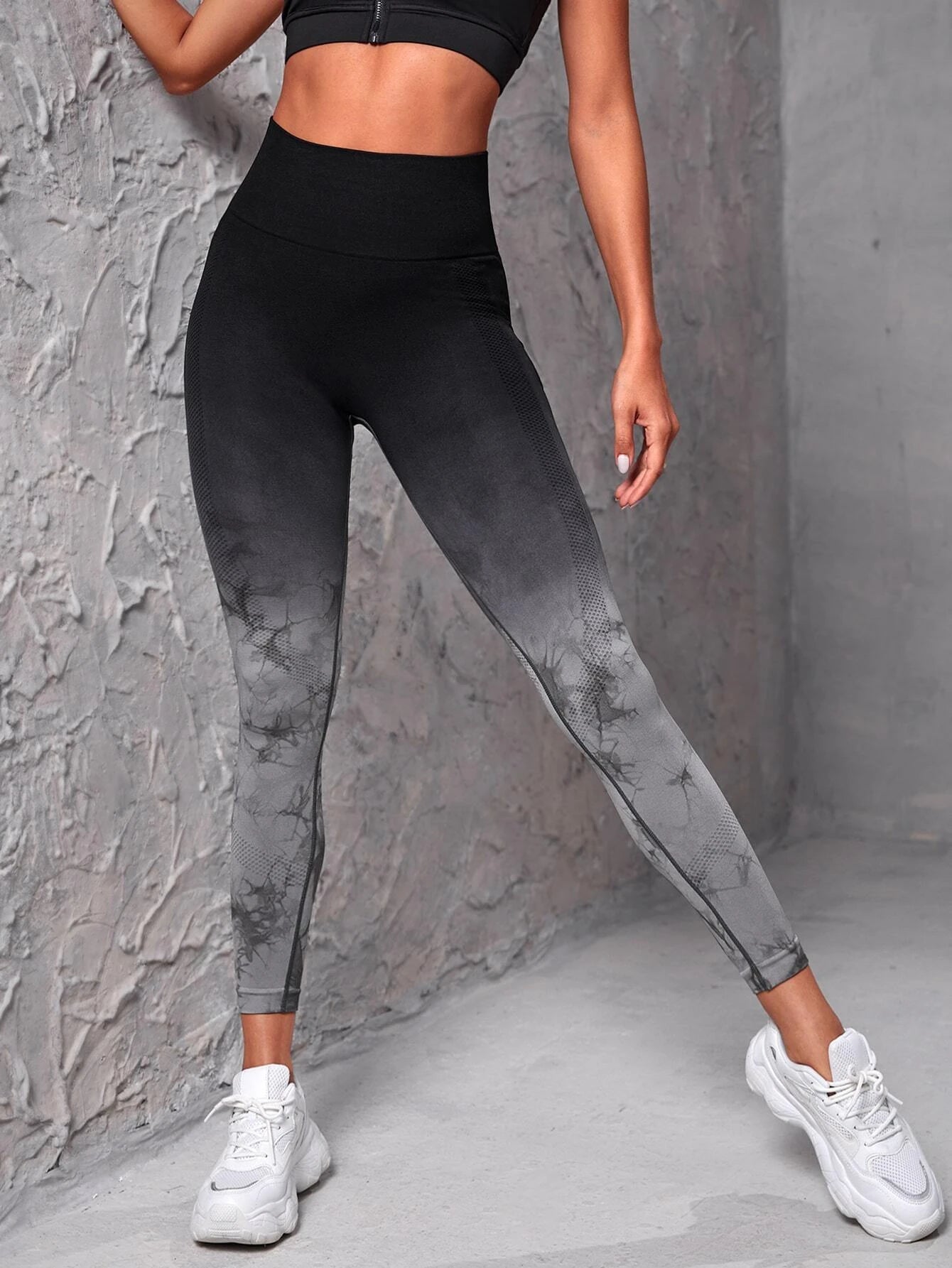  | SHEIN Sport Studio SHEIN Ombre & Random Print Yoga Leggings Seamless High Stretch Tummy Control Sports Tights | Sports Leggings | Shein | OneHub