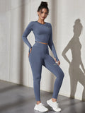  | SHEIN Sport Studio Thumb Holes Crop Tee & Letter Graphic Leggings Sports Set Outfit Set | Leggings | Shein | OneHub