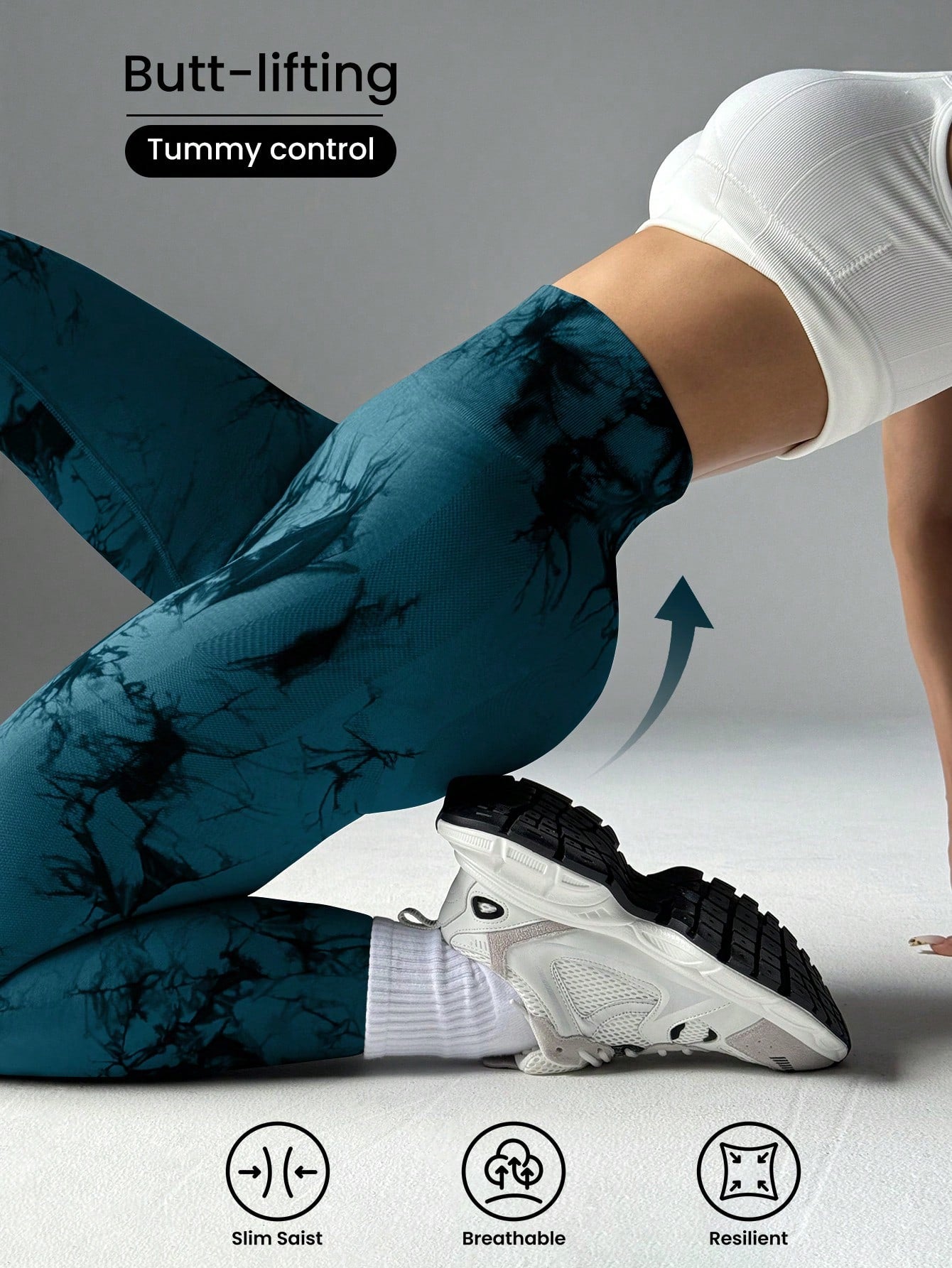  | SHEIN Sport Studio Tie-Dye Seamless Highly Elastic Sports Leggings Sport Studio High Waisted Seamless Slim Leggings For Women - Resilient Soft Touch Breathable 4-Way Stretch Legging For Running Cycling Yoga Pickleball Exercise Casual | Sports Leggings | Shein | OneHub