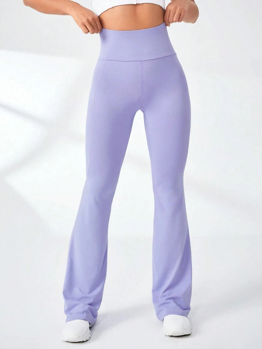 SHEIN Sport Studio Wide Waistband Flare Leg Sports Pants