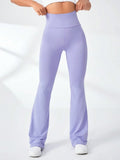 SHEIN Sport Studio Wide Waistband Flare Leg Sports Pants