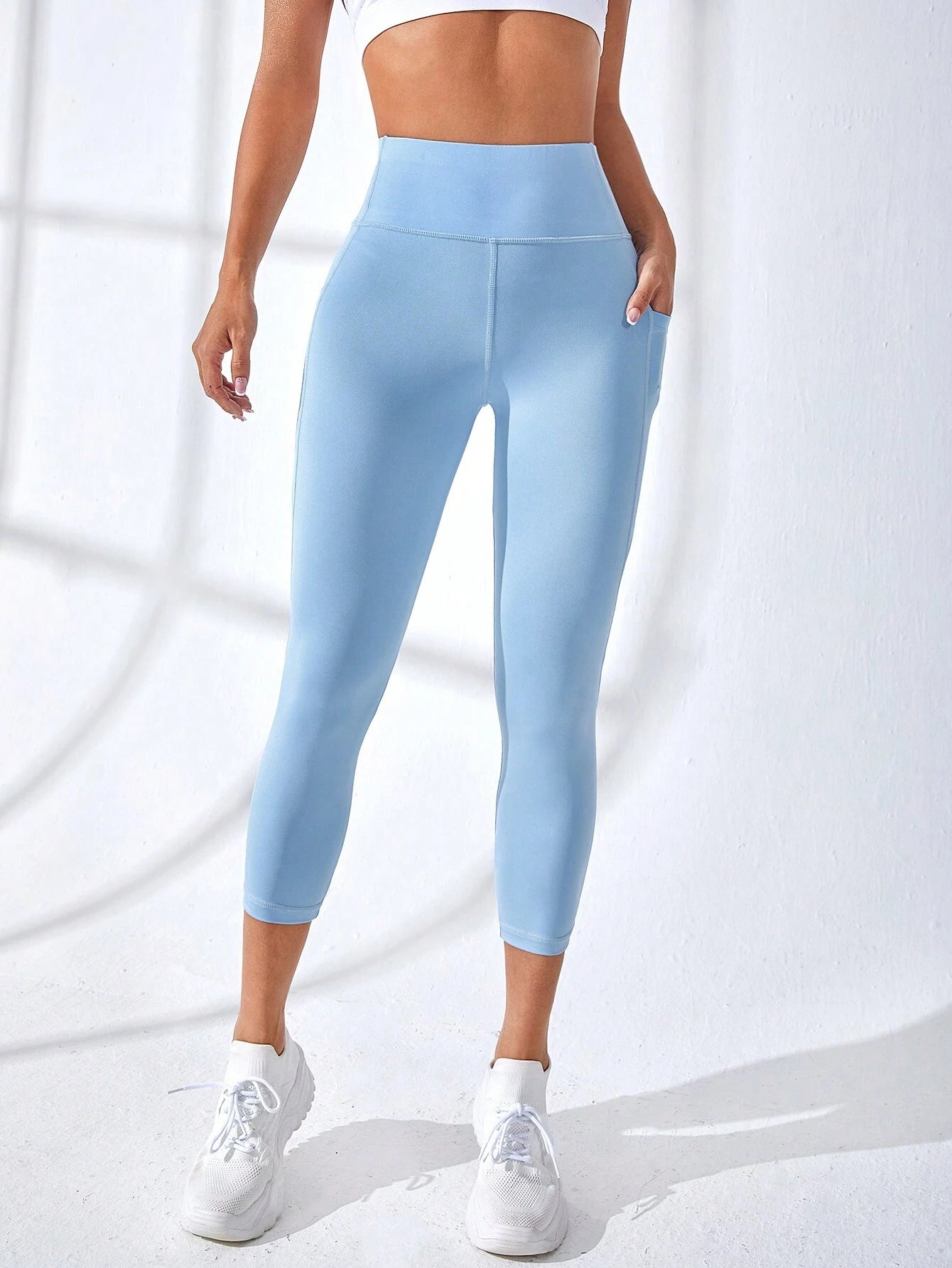  | SHEIN Sport Studio Wide Waistband Phone Pocket Sports Leggings | Sports Leggings | Shein | OneHub