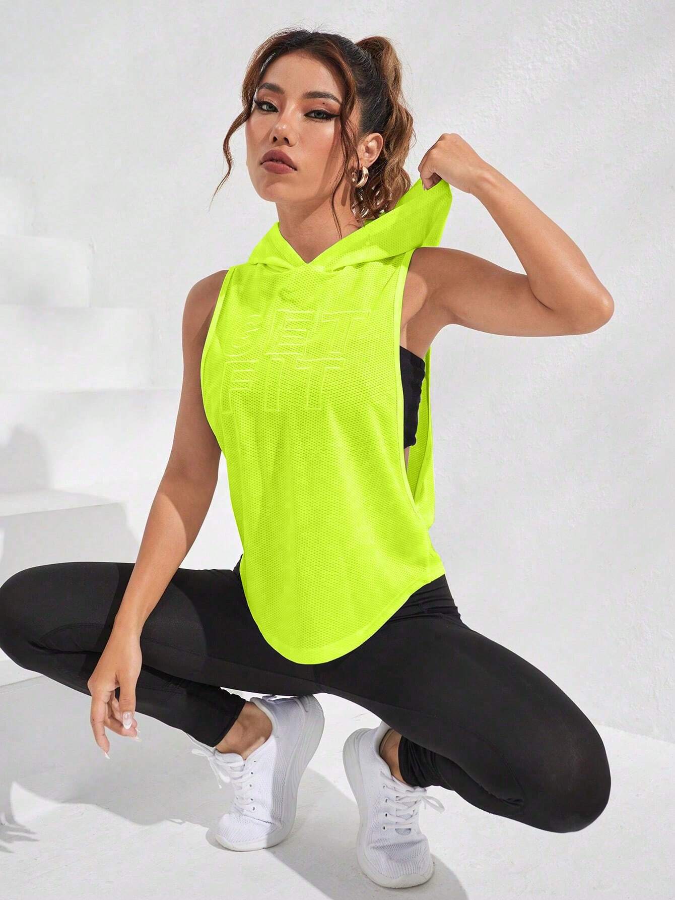  | SHEIN Street Sport Letter Graphic Hooded Sports Sweatshirt | Sports Tee | Shein | OneHub