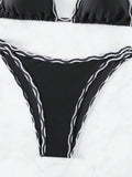  | SHEIN Swim Summer Beach Contrast Binding Triangle Bikini Set | Lingerie | Shein | OneHub