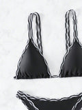  | SHEIN Swim Summer Beach Contrast Binding Triangle Bikini Set | Lingerie | Shein | OneHub