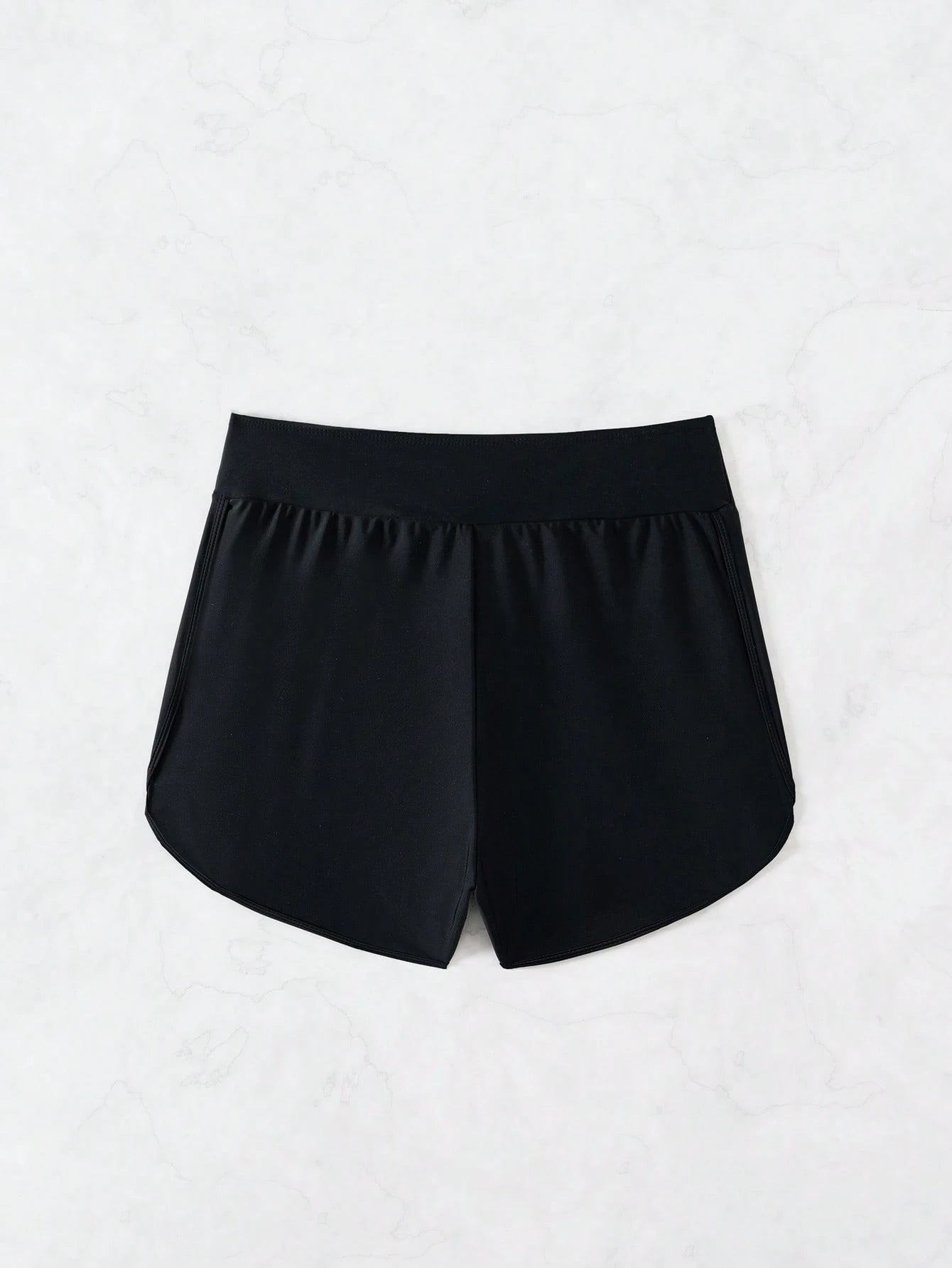  | SHEIN Swim Women Summer Beach Solid Elastic Waist Boardshorts | Lingerie | Shein | OneHub