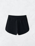  | SHEIN Swim Women Summer Beach Solid Elastic Waist Boardshorts | Lingerie | Shein | OneHub