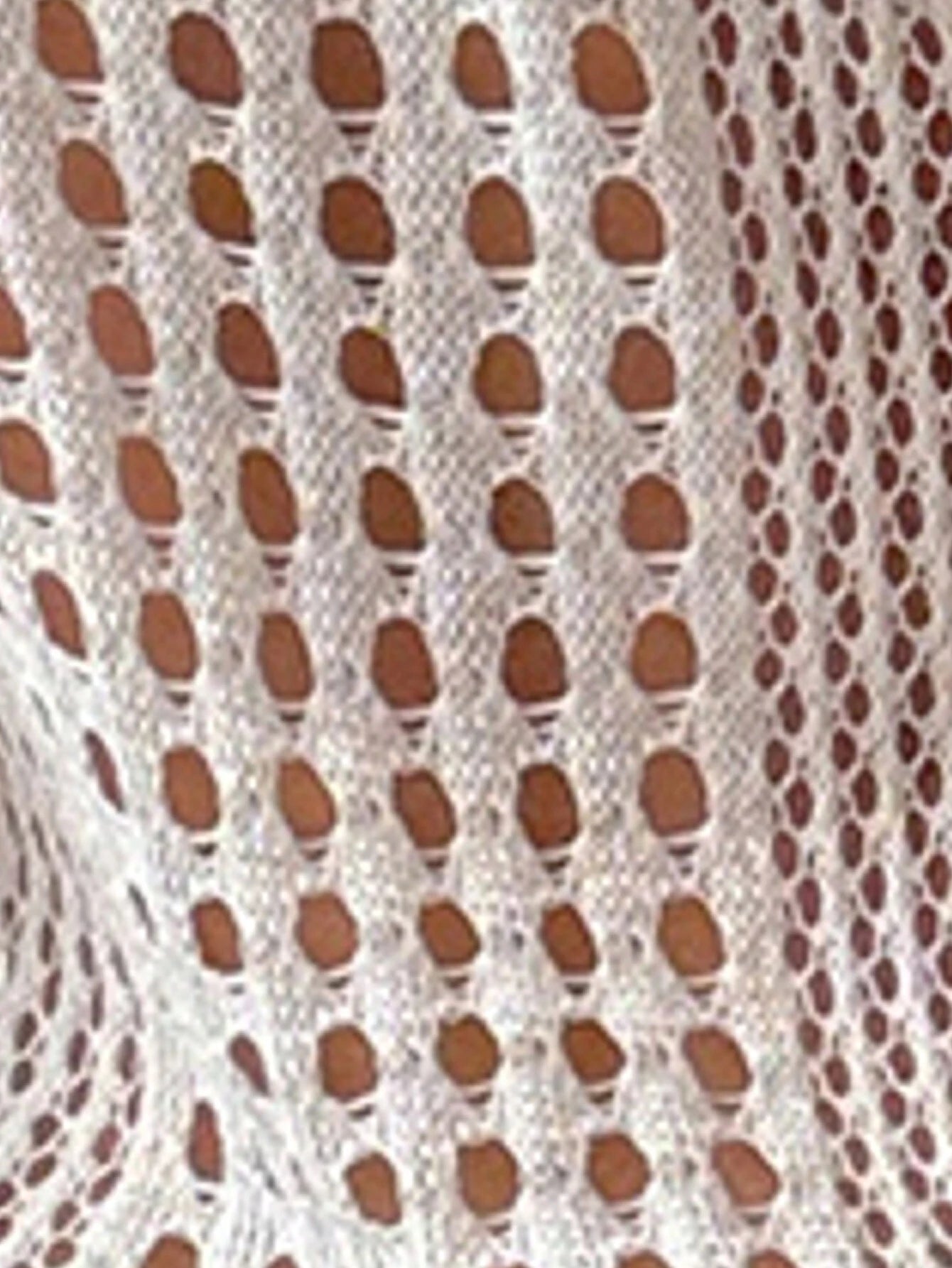  | SHEIN Swim Women's Plain Hollow Out Knitted Side Split See Through Cover-Up For Vacation | Lingerie | Shein | OneHub