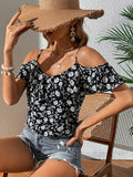  | SHEIN VCAY Floral Print Cold Shoulder Blouse | Blouse | Shein | OneHub
