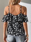  | SHEIN VCAY Floral Print Cold Shoulder Blouse | Blouse | Shein | OneHub